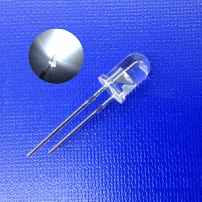 ট্রাফিক সতর্কতা আলো LED ডায়োড 5mm 45deg সাদা রঙ 7000K 20000mcd উচ্চ তীব্রতা