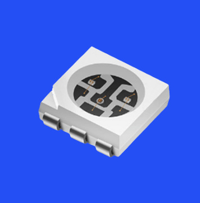 SMD5050 আরজিবি এলইডি ডায়োড 5.0x5.0 মিমি পিসিটি ব্র্যাকেট 120 ডিগ্রি 6 পিন ক্লিয়ার লেন্স 0.6W এলইডি চিপ