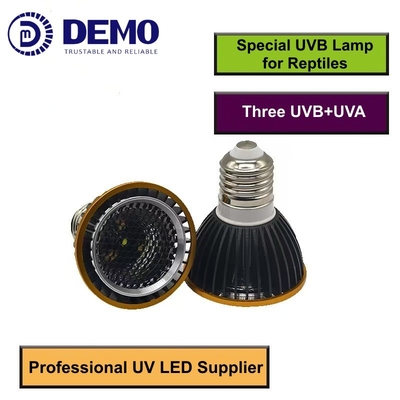 12V 3W UVB + UVA + সাদা UV LED লাইট সরীসৃপের জন্য স্পটলাইট