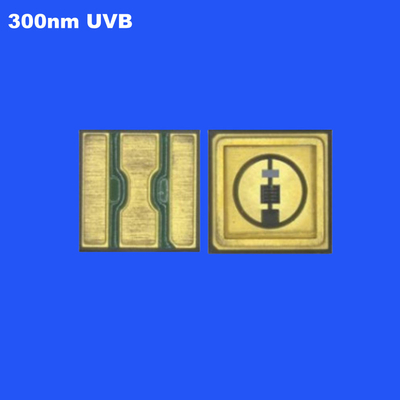 UVB 0.6W 3535 SMD LED ডায়োড 300nm উচ্চ বিকিরণ ক্ষমতা 120 ডিগ্রি আলোকশোধন ডায়োড আঠালো নিরাময় জন্য