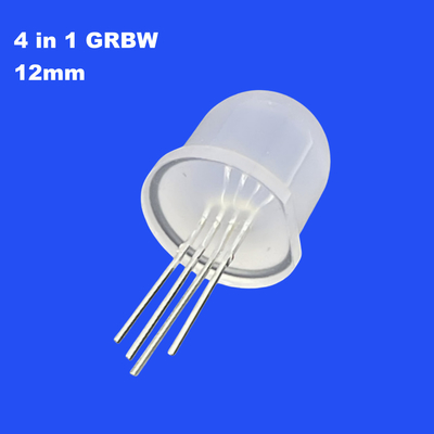 SK6812 12mm 4in1 GRGBW ফুল কালার ডিফিউজড গোলাকার মাথা 60 ডিগ্রি অ্যাড্রেসযোগ্য পিক্সেল LED ডায়োড